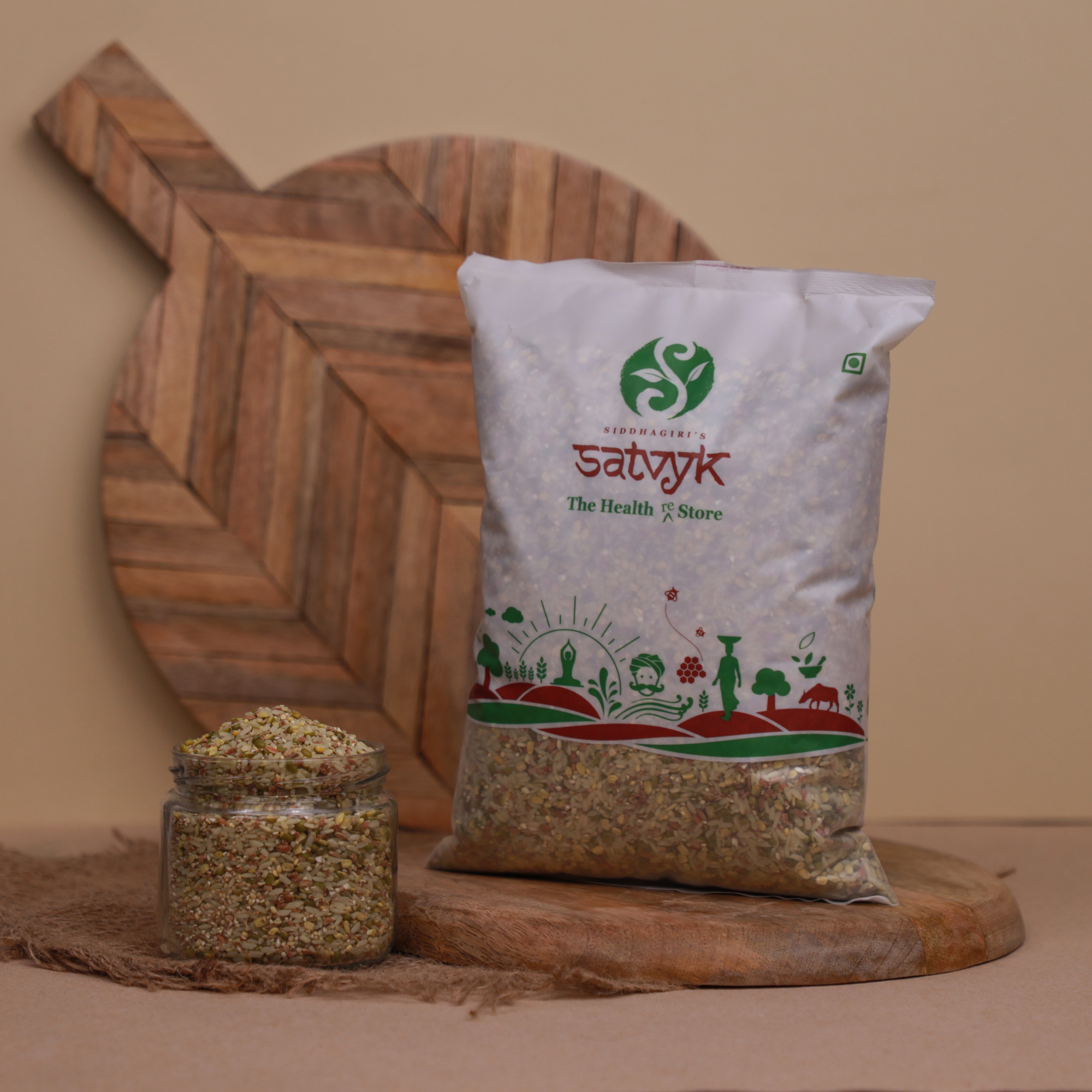 Khichdi Mix | Easy to Make Khichdi made from Handpounded Dals, Unpolished Rice, Organic Millets and Moringa Powder | Healthy food