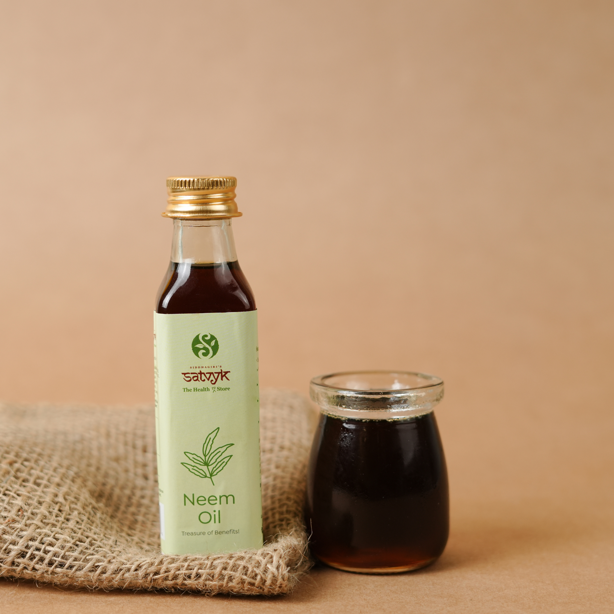 Neem Oil | Cold-Pressed & Pure | Antibacterial Skin Care & Hair Oil | Ideal for Acne & Dandruff Control
