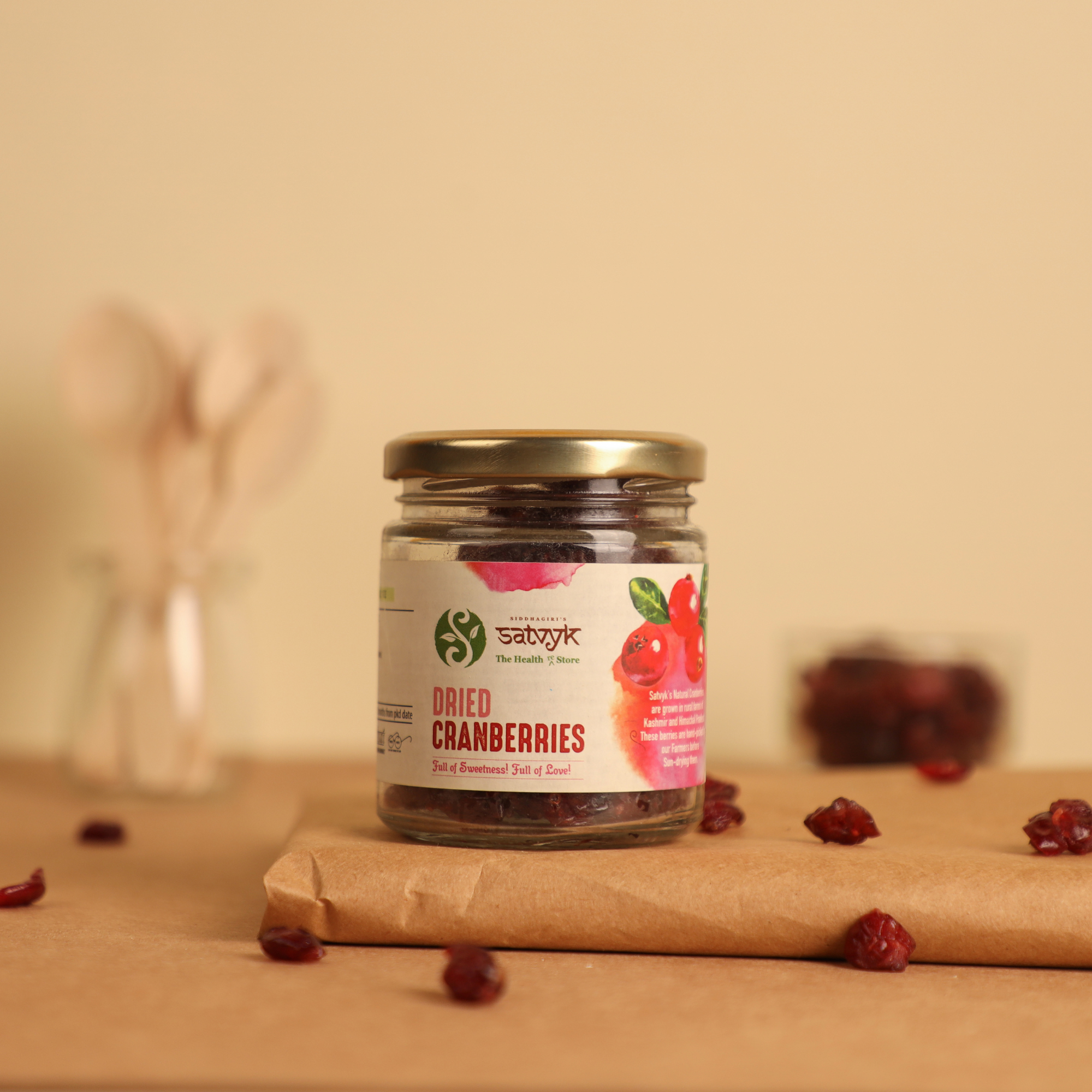 Organic Dried Cranberries, unsweetened cranberries | High Antioxidants | Gluten-free | Vegan | No added preservatives