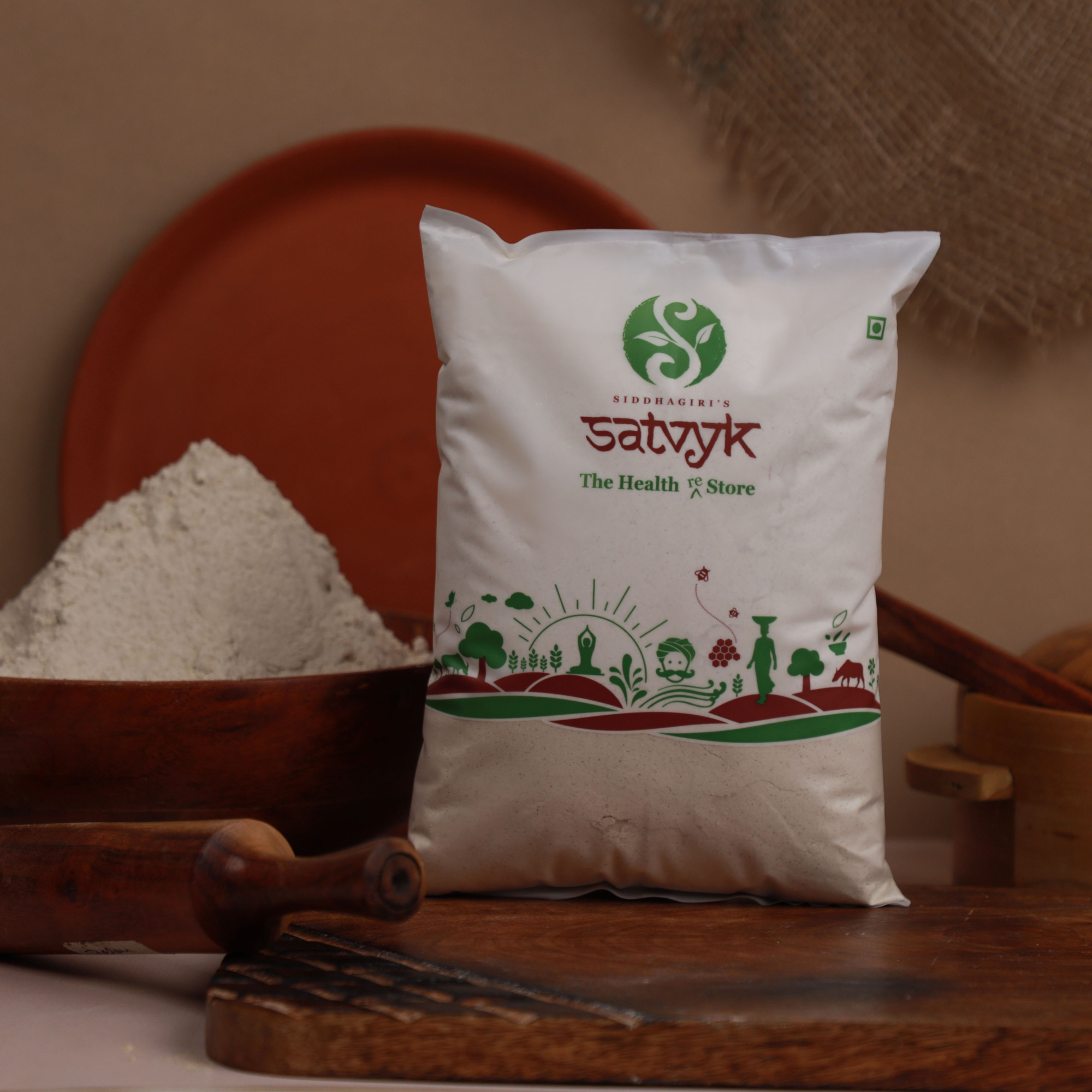Organic Sharbati Wheat Flour| Sharbati Gehu Atta for soft Rotis | Premium quality Wheat Atta | Non GMO, pesticide-free, chemical-free, organically grown