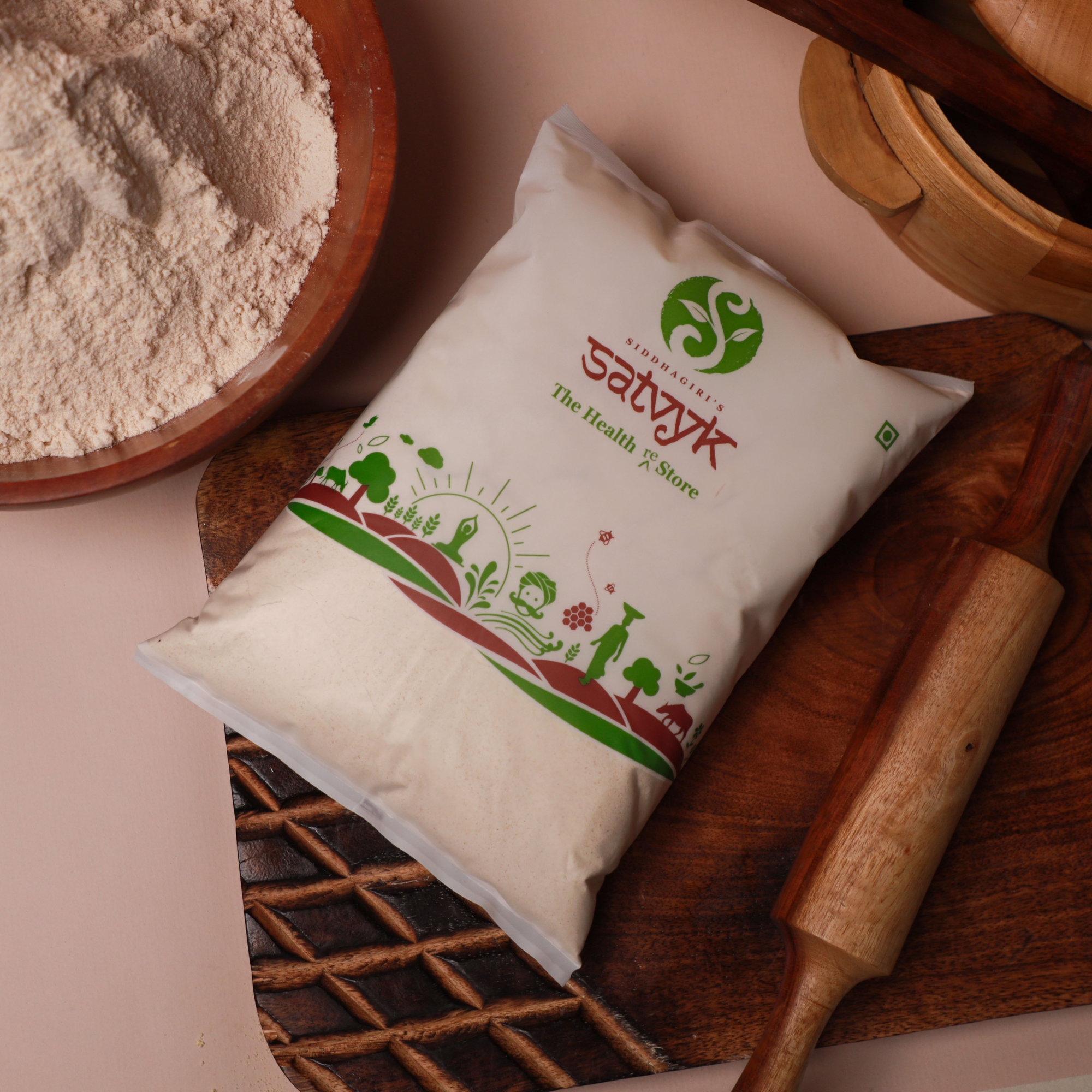 Organic Sharbati Wheat Flour| Sharbati Gehu Atta for soft Rotis | Premium quality Wheat Atta | Non GMO, pesticide-free, chemical-free, organically grown