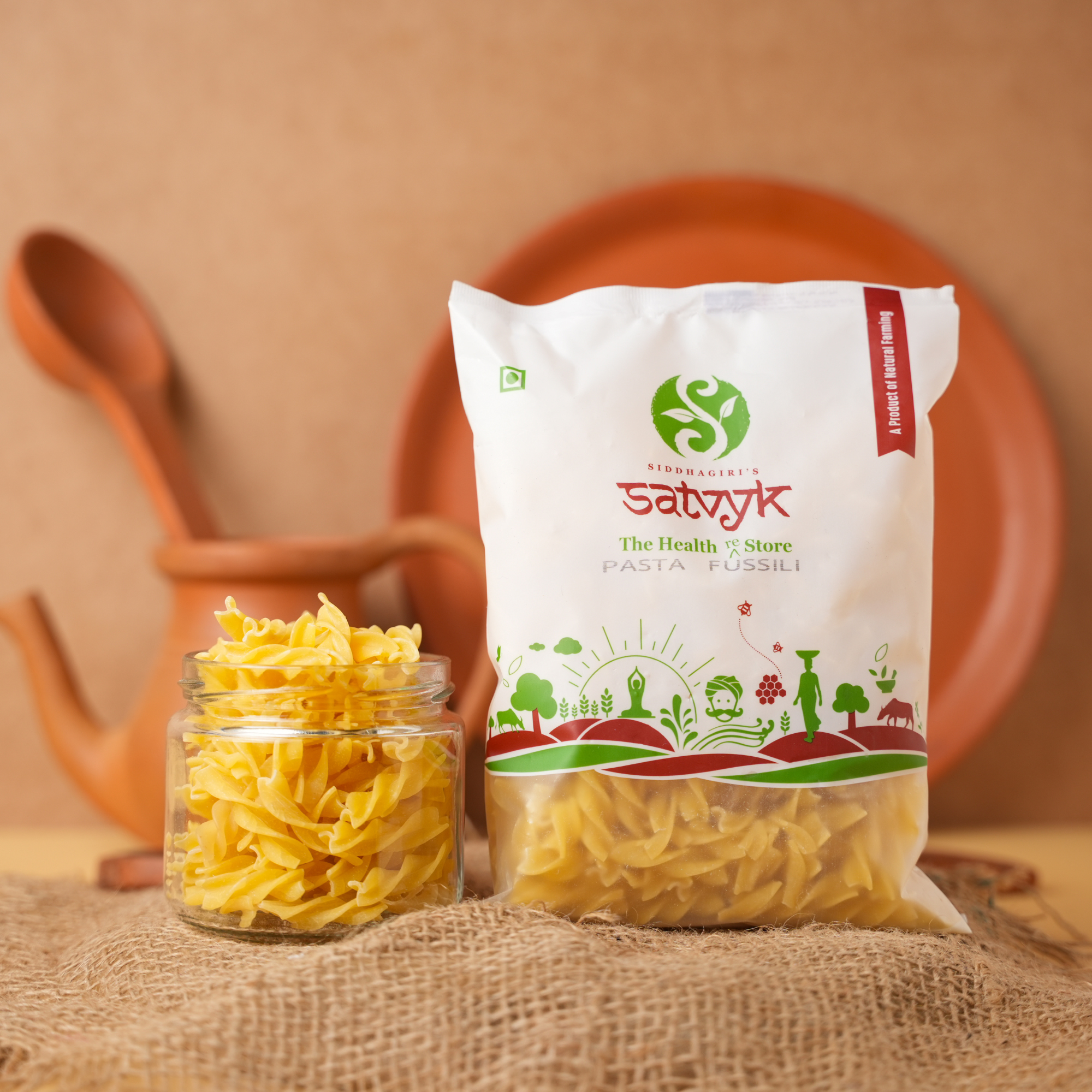 Whole Wheat Fusili Pasta | Healthy Pasta | 100% Whole Wheat | No Preservatives