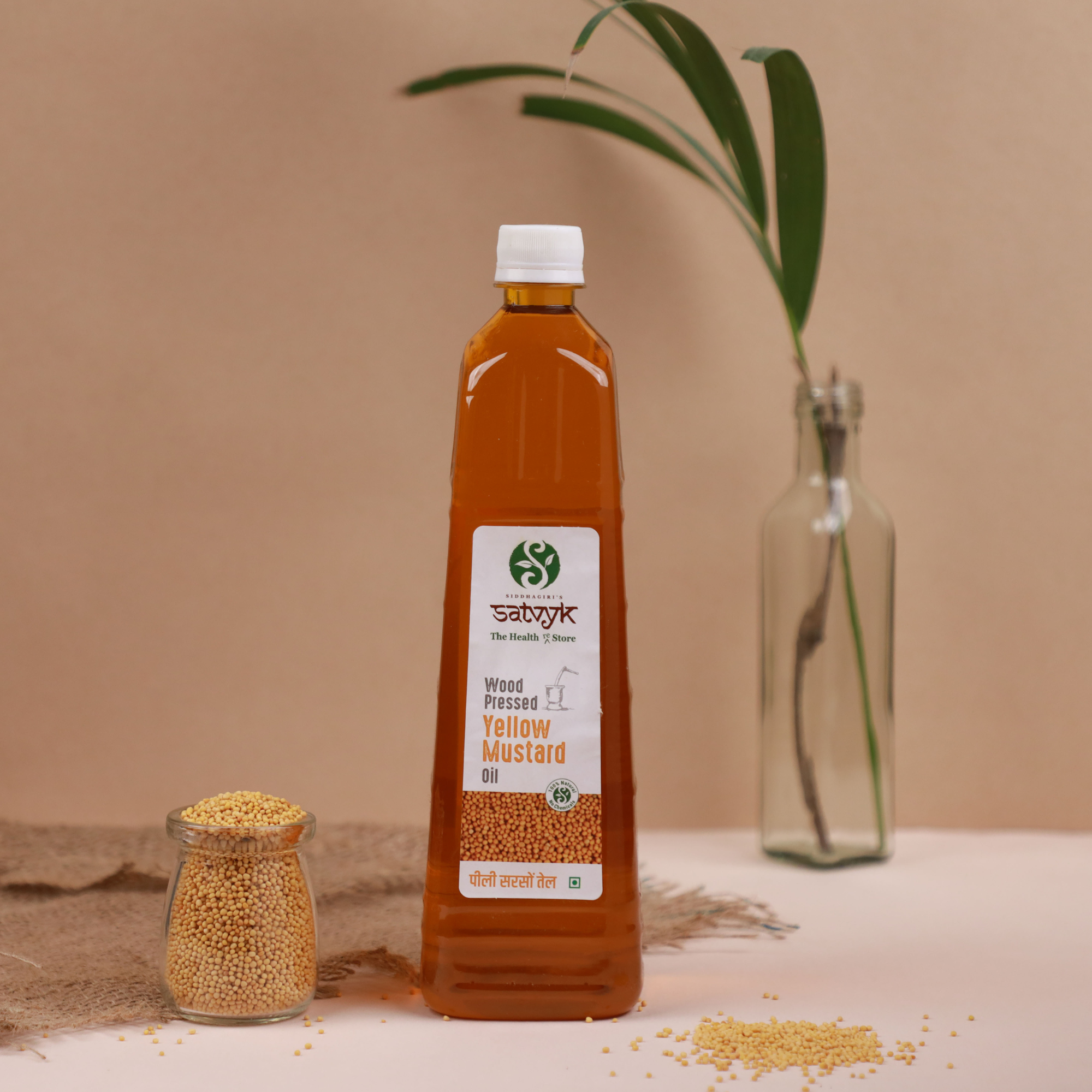 Organic Cold-Pressed Yellow Mustard Oil |  Sarso ka Tel |Sarso oil for Cooking| Wood pressed Mustard oil| Kacchi Ghani Oil| Mustard oil for cooking| Unrefined mustard oil |