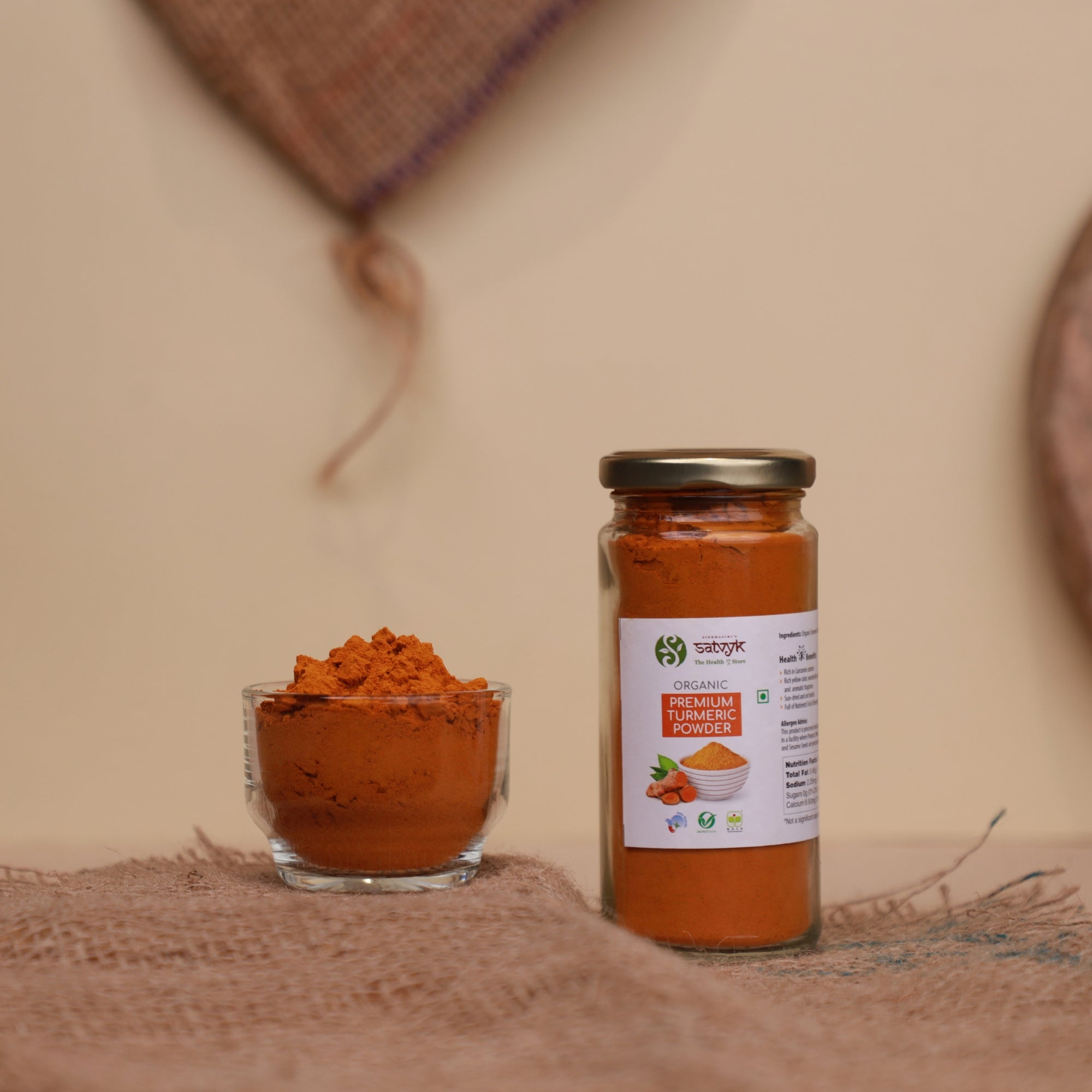 Premium Organic Turmeric Powder | Organic Haldi Powder | High Curcumin Turmeric | Freshly ground Haldi powder | Pure | Chemical free |Non GMO