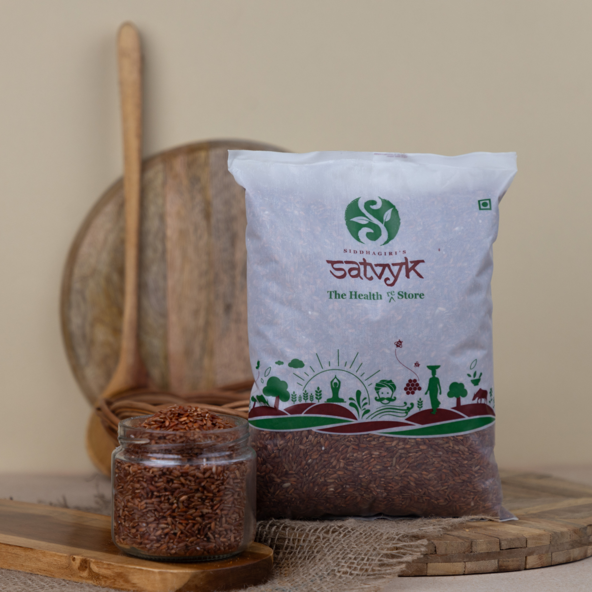 Organic Red Rice | Unpolished red rice | Kerala Matta rice | Lal Chawal | Lal Rice | Rice rich in iron | Handpounded, traditionally milled, Grown without pesticides |