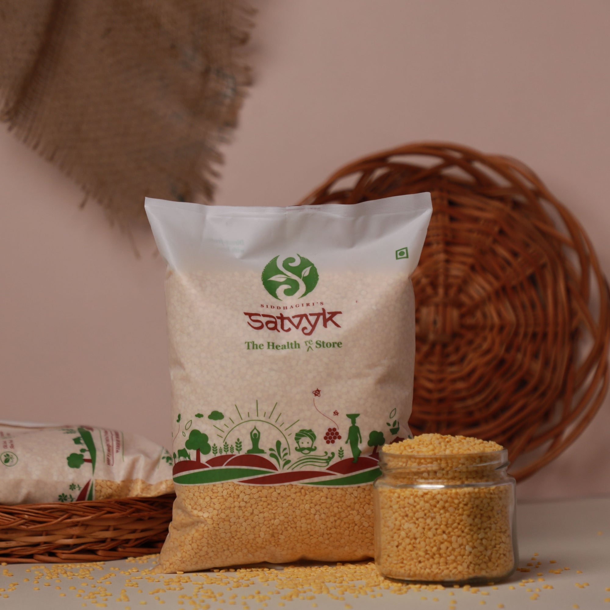 Organic Yellow Moong Dal Split, Moong Mogar Dal | Unpolished | No Chemicals, No preservatives |Non GMO
