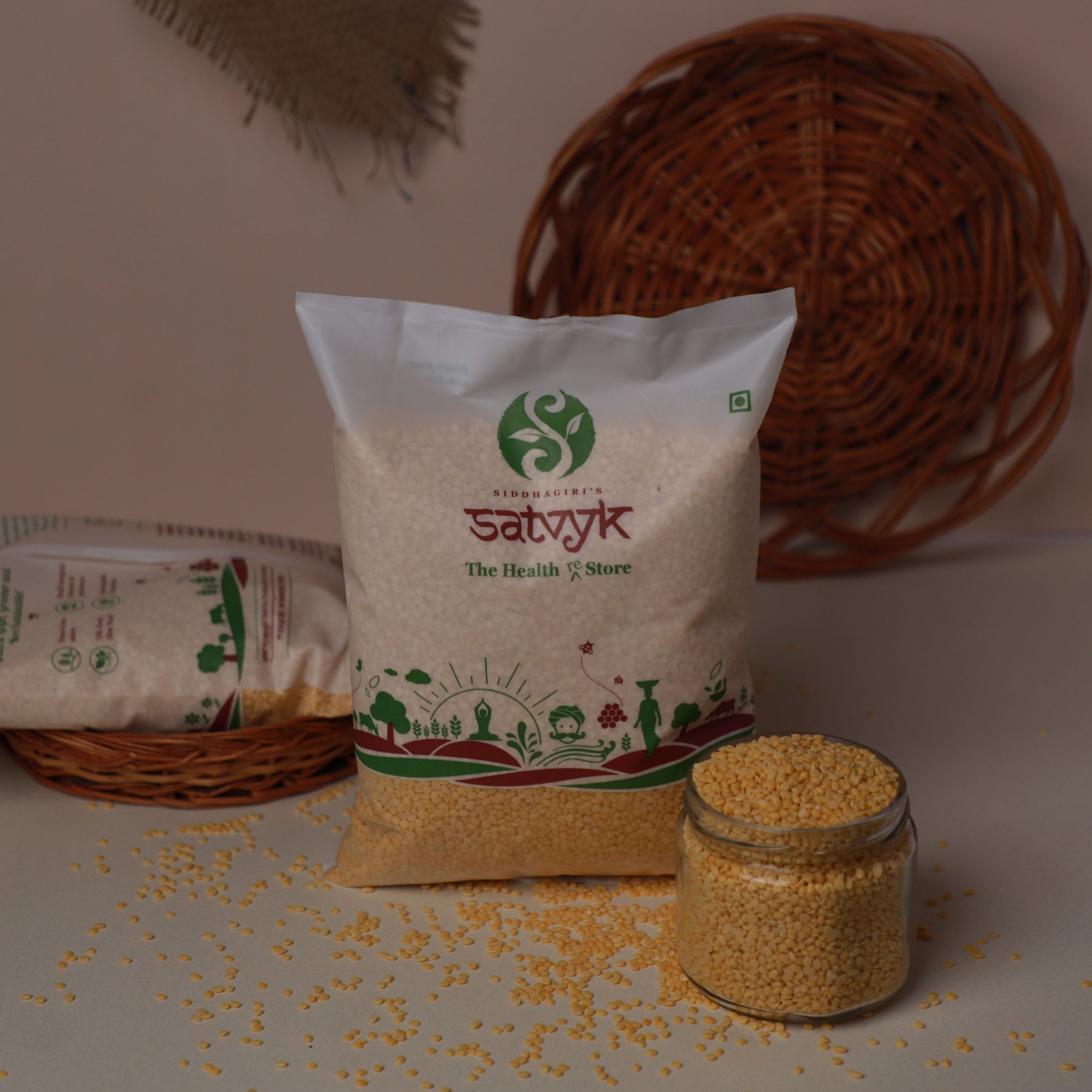 Organic Yellow Moong Dal Split, Moong Mogar Dal | Unpolished | No Chemicals, No preservatives |Non GMO