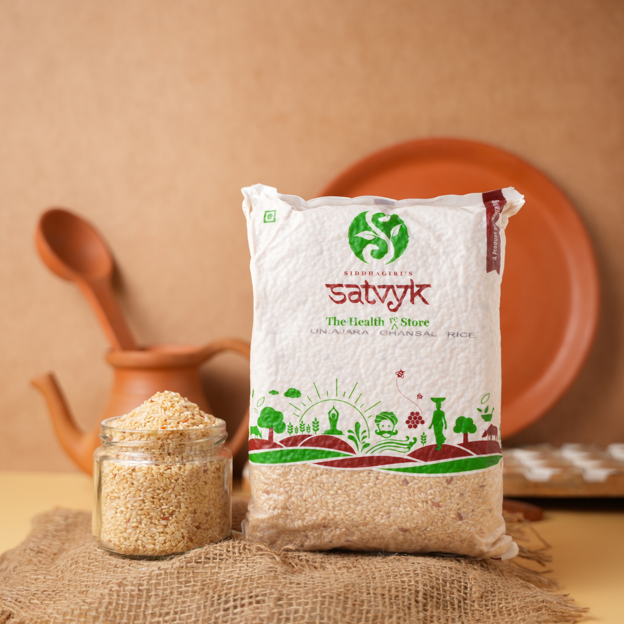 Ajara Ghansal Rice | Ghansal Tandul | Aromatic Rice | Pesticide-free, Non GMO, Natural and Pure