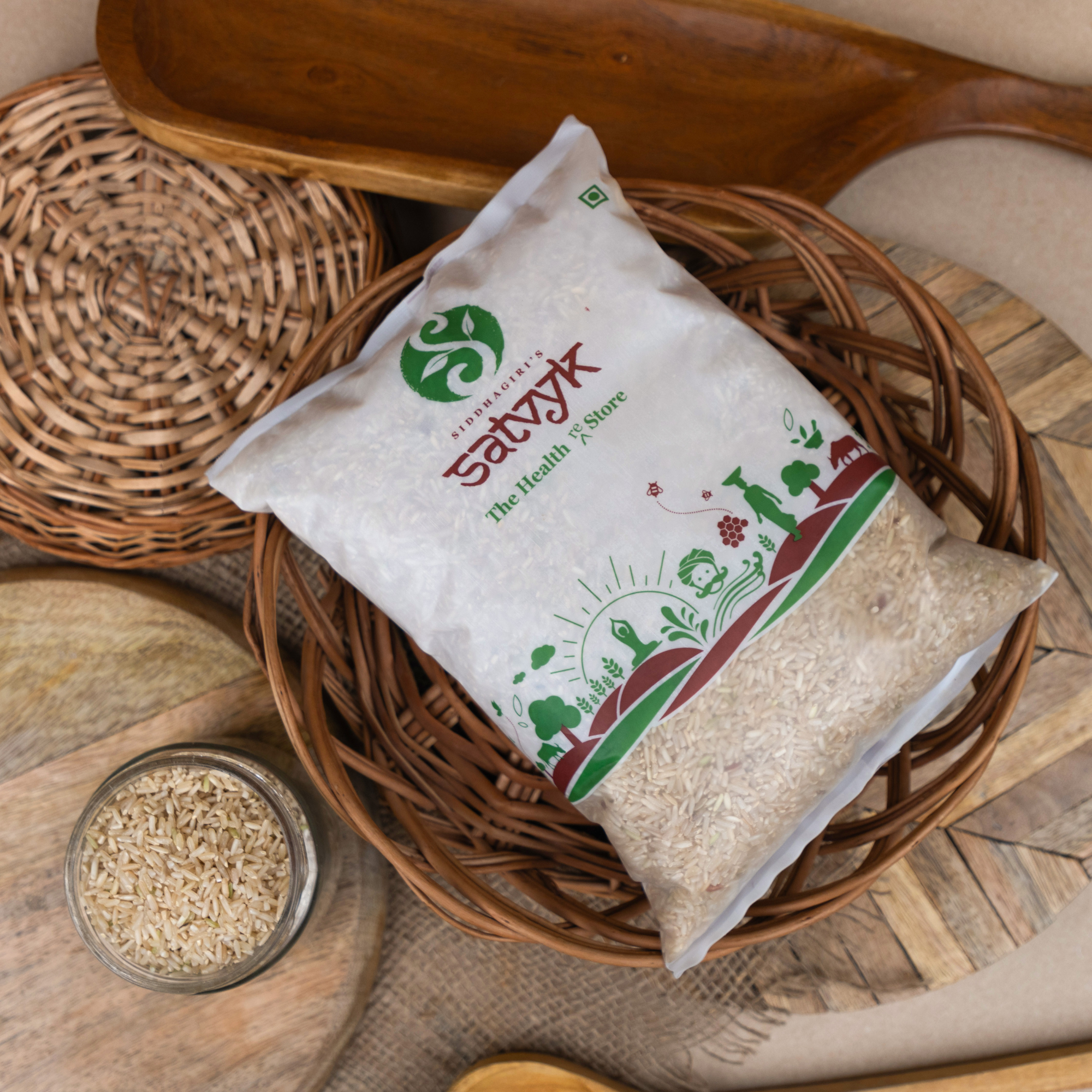 Unpolished Organic Indrayani Rice | Indrani Chawal | Aromatic and Flavourful rice | Rice for everyday cooking | Aged Rice | High Fibre Rice